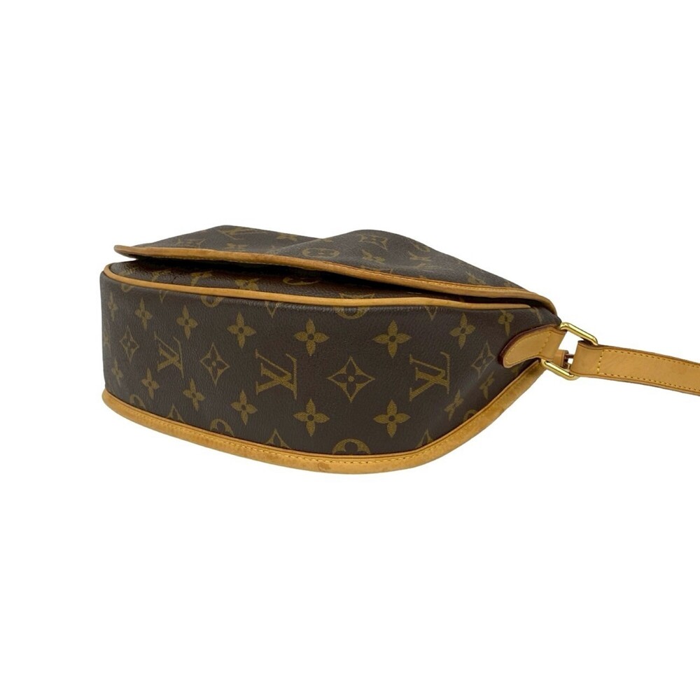LOUIS VUITTON Authentic Brown Monogram Leather Pochette Shoulder Bag - Picture 8 of 10